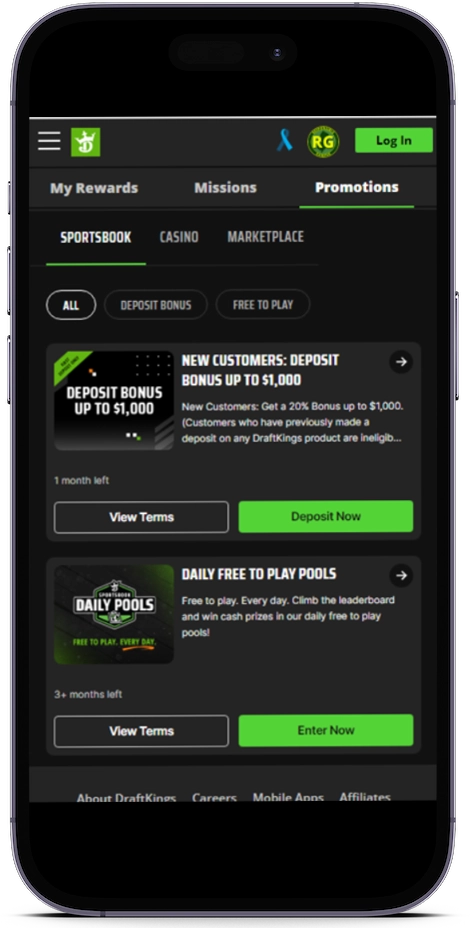 DraftKings Arizona Offers & Promotions