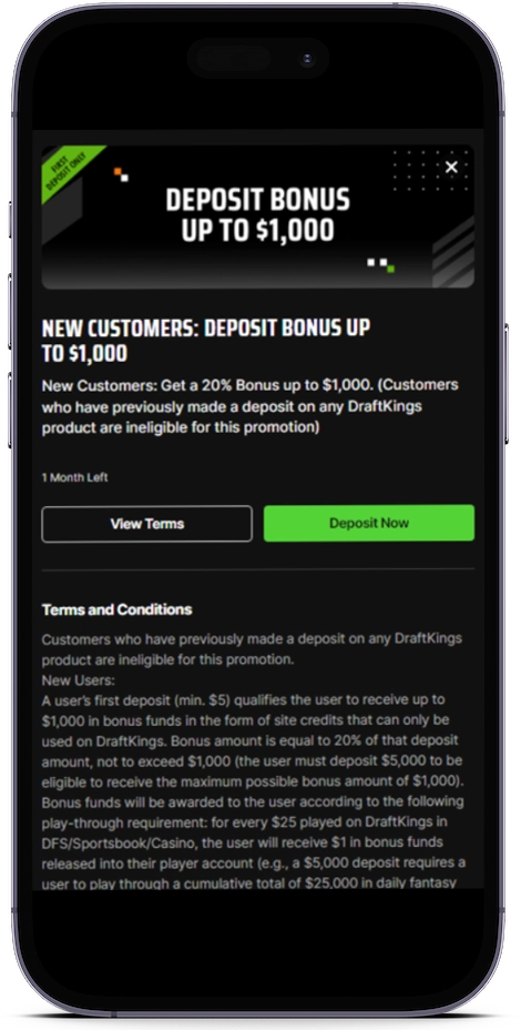 DraftKings Arizona Welcome Offer